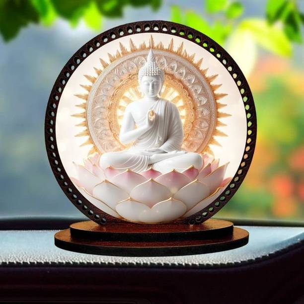 MADHAVMART Lord BUDDHA ji Idol for car Dashboard & Home Decorative Showpiece  -  7.62 cm