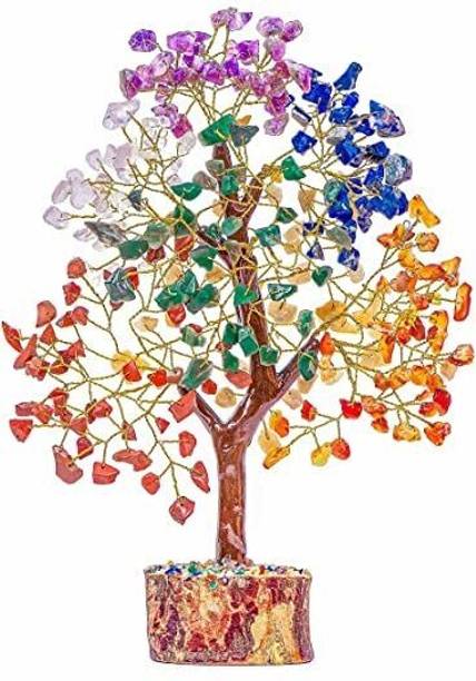 BHAGYA G Seven Chakra Crystal Tree Good Luck Show Pieces for Home, Office Decor Items Decorative Showpiece  -  30 cm