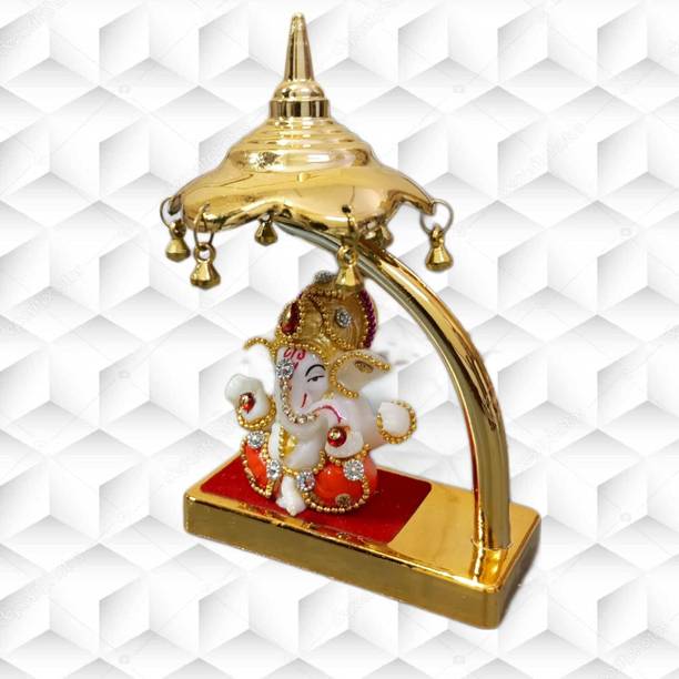 Tagon Lord Ganesha Idol For Office, House, And Car Dashboard Decorative Showpiece  -  15.24 cm