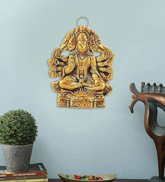 INFINITIVE BAZAAR Panchmukhi Hanumanji Wall Hanging Statue For Home Pooja Room Decorative Showpiece  -  14 cm
