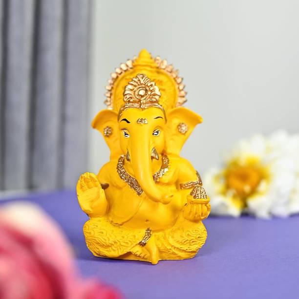 Nema Vighnaharta Ganpati Idol (Idol Height: 3 Inch)Home decor Temple #Ganesha Murti- Decorative Showpiece  -  8 cm