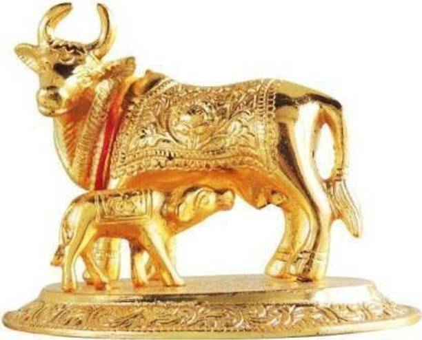 SBBCO Divine Magnet Kaamdhenu Idol for Home Temple and Office Decor Decorative Showpiece  -  10.77 cm