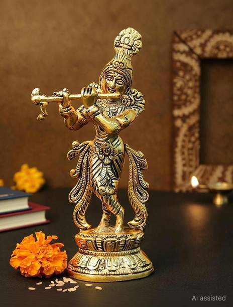 Floweraura Decorative Kanha God Idol Showpiece Figurine Gifts For Janmastmi Special Decorative Showpiece  -  23 cm