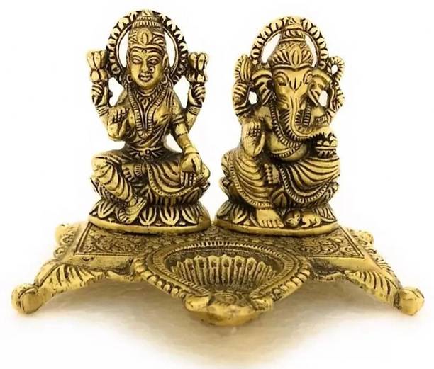 RCSUPPLIER God Laxmi Ganesh Decorative Showpiece  -  10 cm
