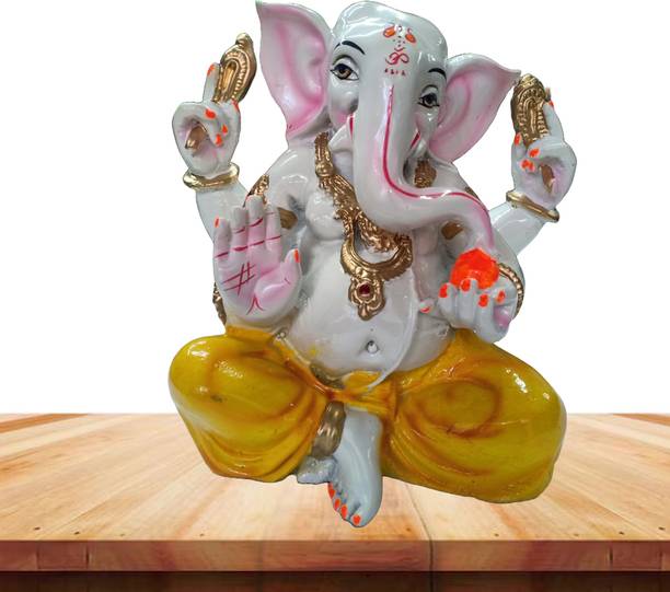 JRG LORD GANESHA IDOL(13 cms x 7.5 cms x 13 cms) Decorative Showpiece  -  13 cm