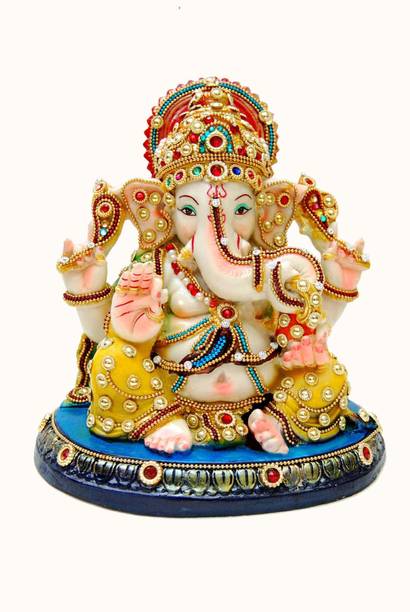 Buji Handicraft god ganesh murti,ganesha murti,ganesh idol,ganesha idol,ganesha statue,ganapathy Decorative Showpiece - 20 cm
