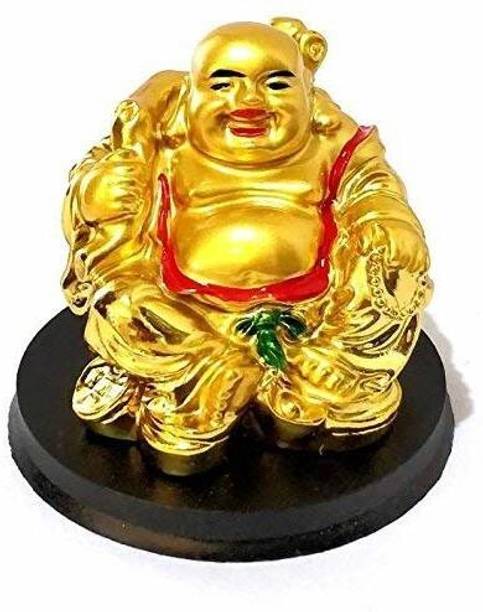 HC VILLA Sitting Feng Shui Laughing Buddha with Wealth For Money Success And Happiness Decorative Showpiece - 6 cm