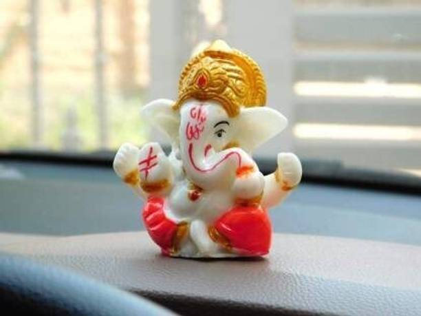 Dev Venture Handcrafted Lord Ganesha Idols for home decor |Meditating Ganesh| Ganesha Idol for car dashboard, gifts And home |Ganesha statue in Religious Idols| Showpiece for living room |Ganesh ji ki murti| ganpati | showpiece gift sets |statues |showpiece for living room| Ganesha showpiece ( 2.5 X 2.5 ) |showpieces in home(Multicolor) Decorative Showpiece - 9 cm Decorative Showpiece  -  8 cm