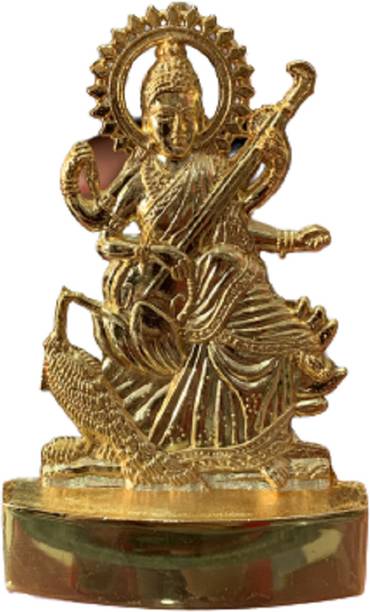 Gupangam Beautiful Saraswati Maa idol 11cm for Home/Cardashboard/Temple/office Decorative Showpiece  -  11 cm