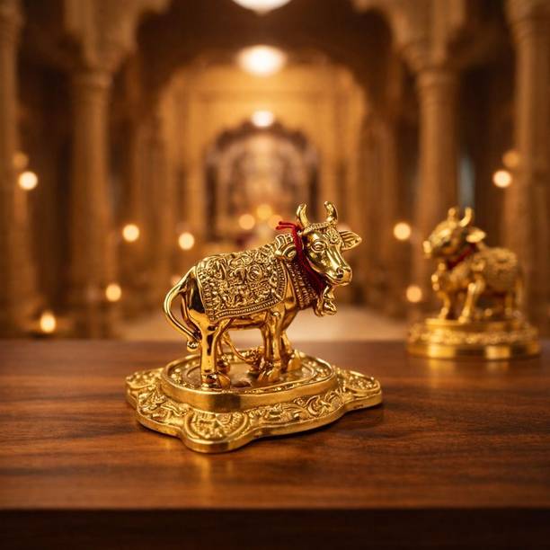 SBBCO Kamdhenu Cow Idol Decorative Showpiece  -  4.1 cm