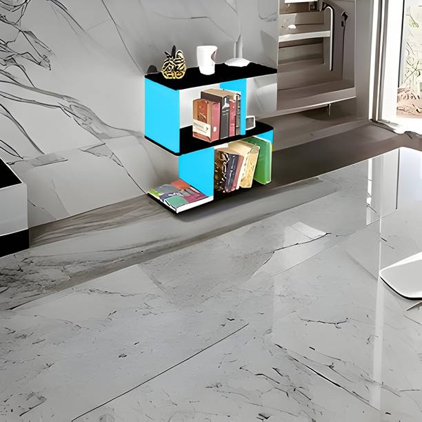 Artival Crafts Engineered Wood S-Shaped Foldable Side Table - Modern and Space-Saving Engineered Wood Side Table