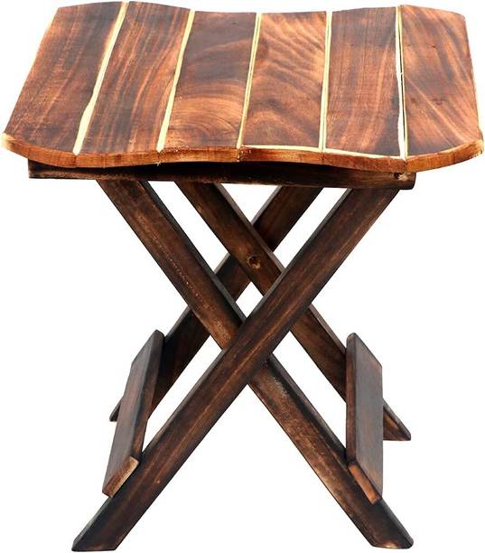ANB Enterprises Matte Finish Antique Folding Stool For Living Room (Brown , 12Inch ), Gummy Bear Living & Bedroom Stool