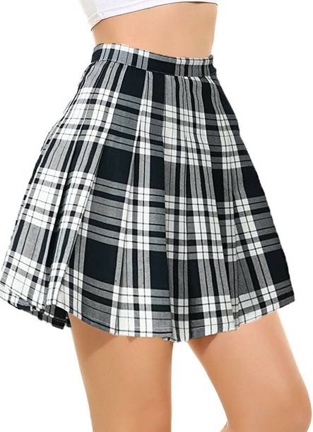 Swara Craft Self Design Women Pleated Blue Skirt