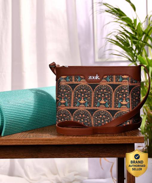 Multicolor Women Sling Bag Royal Indian Peacock Motif Harmony Sling Bag