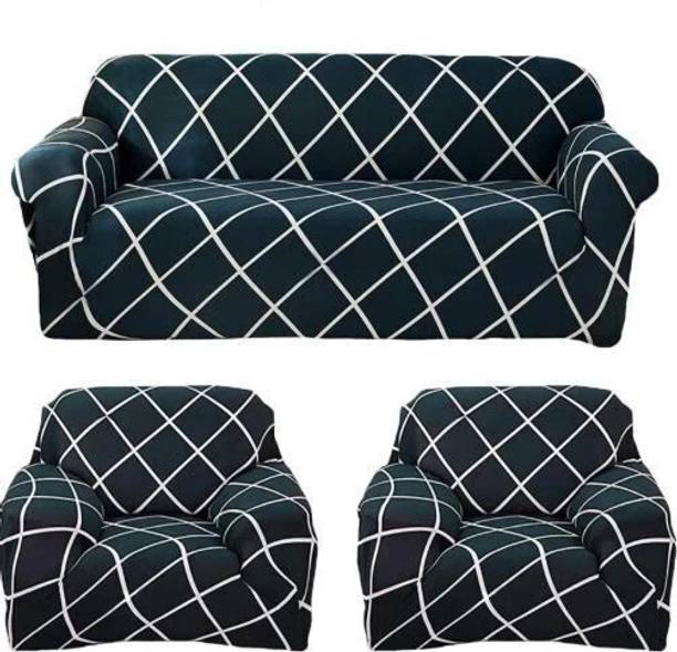 Flipkart SmartBuy Polyester 3+1+1 Seater Sofa Checkered Cover