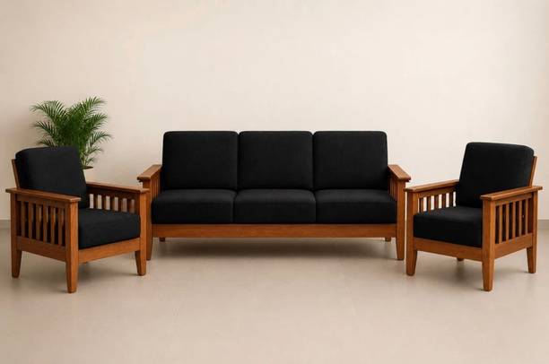 Maahi Velvet 3+1+1 Seater Sofa Plain Cover