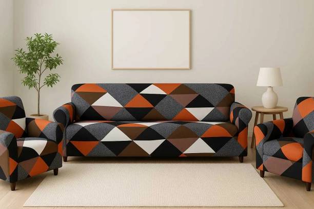 igi Polyester 3+1+1 Seater Sofa Geometric Cover