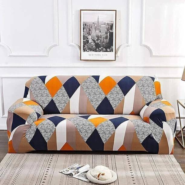 SmartLom Polyester 3 Seater Sofa Floral Cover