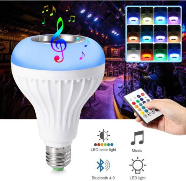 Clairbell AT_822A_BLUETOOTH LED LIGHT COLOURFUL MUSIC PLAYER WITH REMOTE CONTROL SMARTBULB Smart Bulb