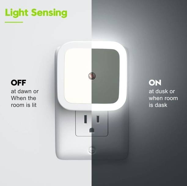 Bright IQ 0.5W Plug In LED Night Lamp with Auto Sensor Cool White Smart Bulb