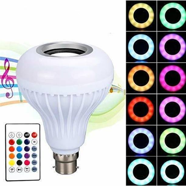 Webilla Led Bulb with Bluetooth Speaker Music Light Bulb B22 LED White + RGB Light Ball Bulb Colorful Lamp with Remote Control for Home, Bedroom, Living Room, Party Decoration Smart Bulb Smart Bulb