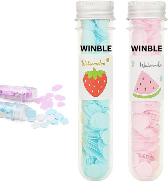 Winble 2Tube Travel Paper Soap Mixed Fragrance Flower Bottle Portable Hand Wash Sheets