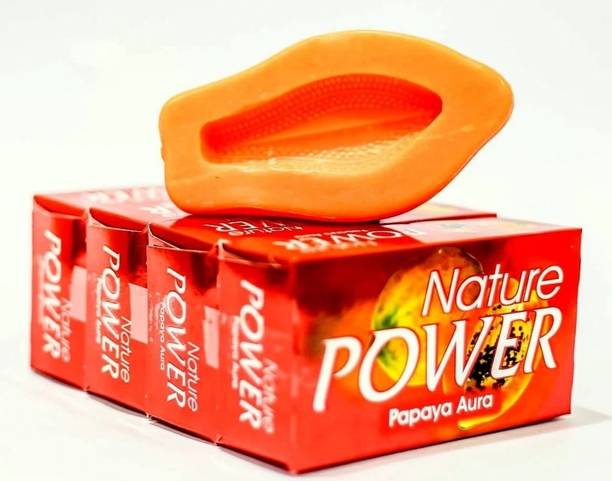 nature power Papaya Aura Soap (4 Pieces X 125 g)