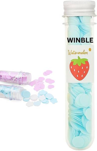 Winble 1 Tube Travel Paper Soap Mixed Fragrance Flower Bottle Portable Hand Wash Sheets