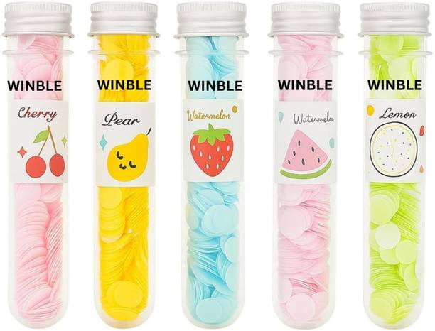 Winble 5 Tube Travel Paper Soap Mixed Fragrance Flower Bottle Portable Hand Wash Sheets