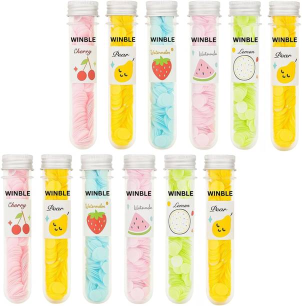 Winble 12Tube Travel Paper Soap Mixed Fragrance Flower Bottle Portable Hand Wash Sheets