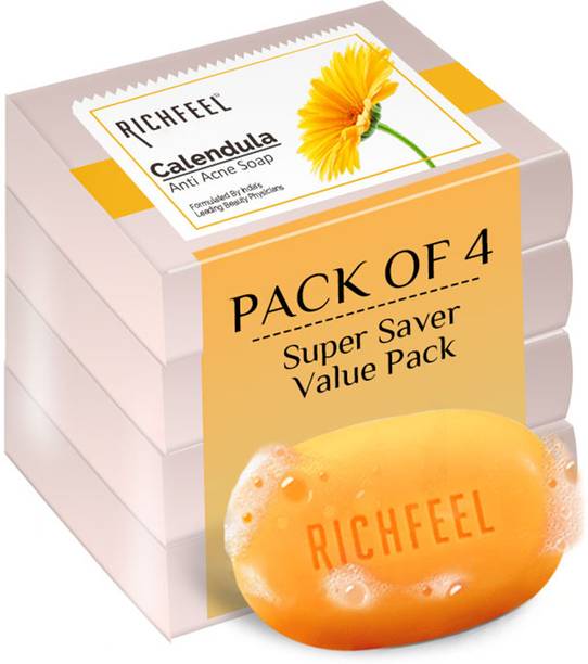 RICHFEEL Calendula Anti-Acne Soap For Acne skin & Blemishes
