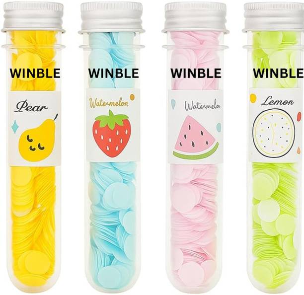 Winble 4 Tube Travel Paper Soap Mixed Fragrance Flower Bottle Portable Hand Wash Sheets