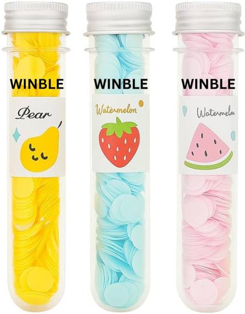 Winble 3 Tube Travel Paper Soap Mixed Fragrance Flower Bottle Portable Hand Wash Sheets