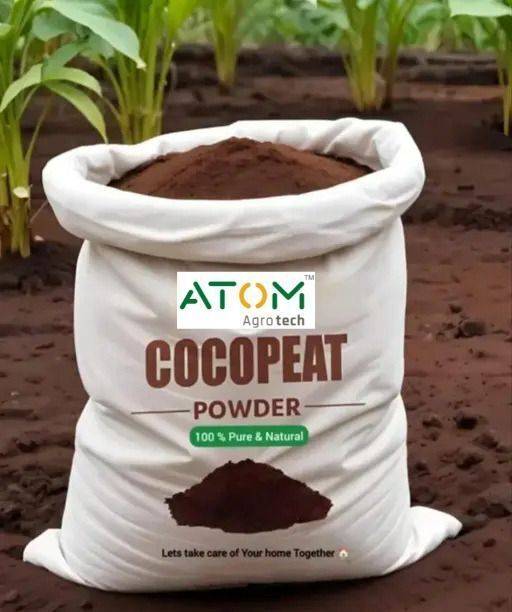 ATOM Agrotech COCOPEAT 5KG LOW EC POWDER , Potting Mixture Pure Organic Compost Manure Potting Mixture
