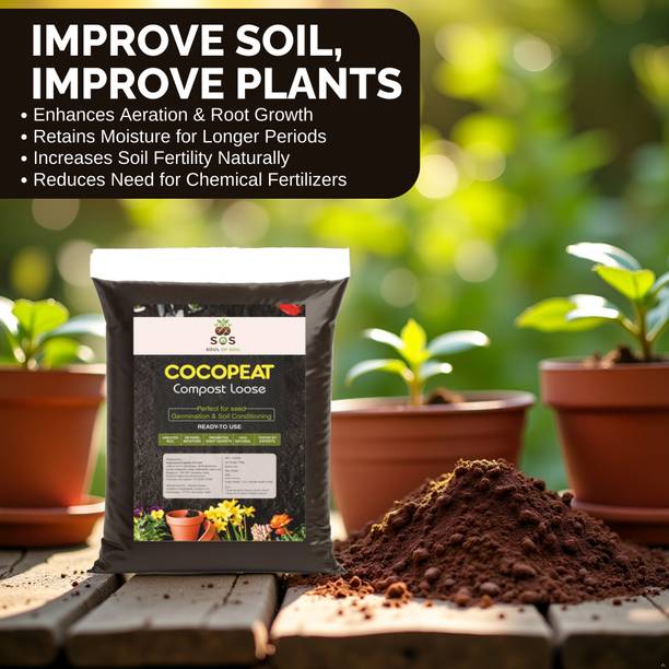 SOS COCOPEAT Compost for Seed Germination, Soil Conditioning & Healthy Roots Manure