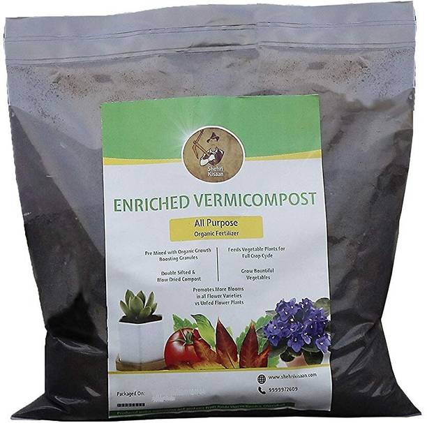 DHARTI CORPORATION Enriched Vermicompost with Organic Growth Booster Granules 5 Kg Pack Manure