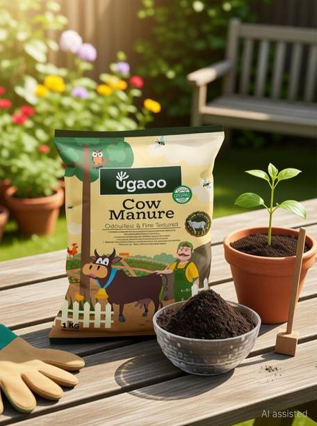 UGAOO Cow Dung Fertilizers for Plants & Home Gardening Manure