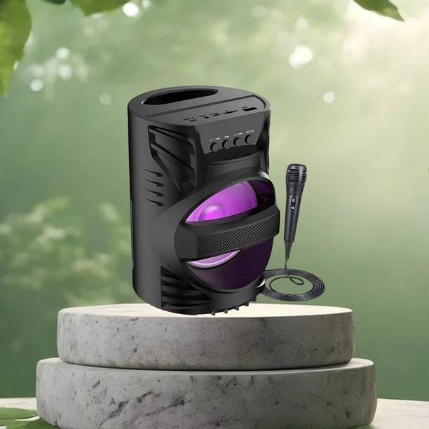 GUGGU DJ Box Speaker with FM Radio, Mic & USB Pen Drive 5W Bluetooth SpeakerXV100 5 W Bluetooth Party Speaker