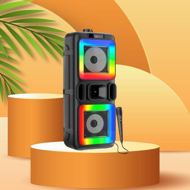 GUGGU DJ Box 40W Bluetooth Speaker with FM Radio, Mic & RGB Light Party SpeakerQA139 40 W Bluetooth Party Speaker