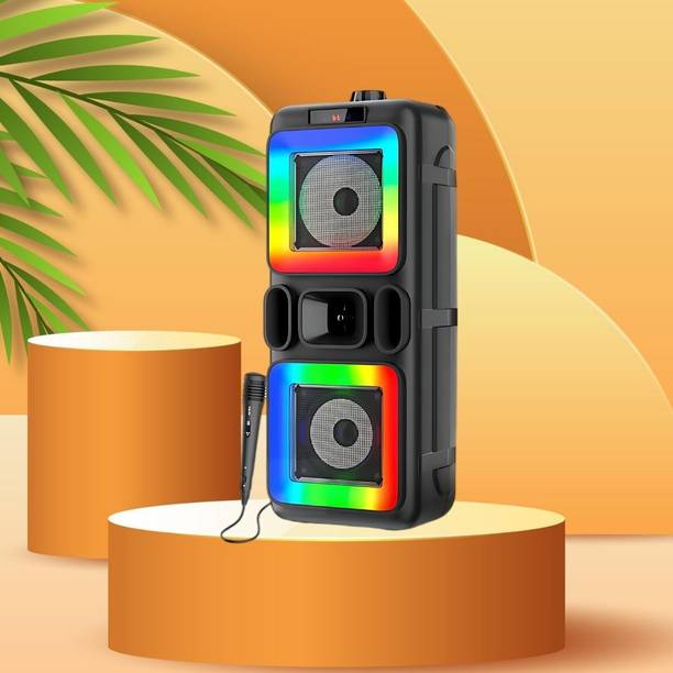 FRONY DJ Box 40W Bluetooth Speaker with FM Radio, Mic & RGB Light Party SpeakerCV334 40 W Bluetooth Party Speaker
