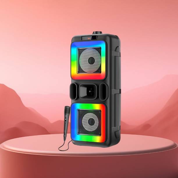 FRONY DJ Box 40W Bluetooth Speaker with FM Radio, Mic & RGB Light Party SpeakerCV484 40 W Bluetooth Party Speaker
