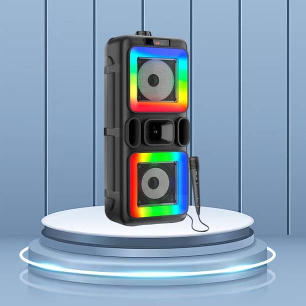 GUGGU DJ Box 40W Bluetooth Speaker with FM Radio, Mic & RGB Light Party SpeakerQA100 40 W Bluetooth Party Speaker