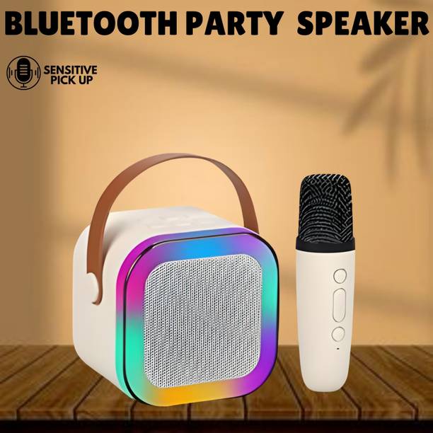 Clairbell Bluetooth Speaker with Wireless Karaoke Mic, 6Hrs Playtime and RGB Lights I338 10 W Bluetooth Speaker