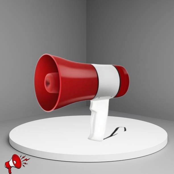 GUGGU Handheld Megaphone with Siren, Microphone & Rechargeable for Outdoor EventsA3 Megaphone Portable Megaphone Siren Loudspeaker Function &Long Battery BackupS3 Outdoor PA System