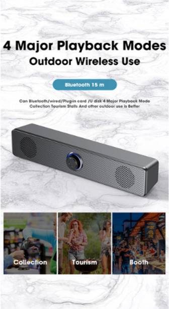FRONY AS_869A_M425 WIRELESS BLUETOOTH DESKTOP PC LOUDER SPEAKER WIH AUX,SD CARD SLOT 48 W Bluetooth Soundbar