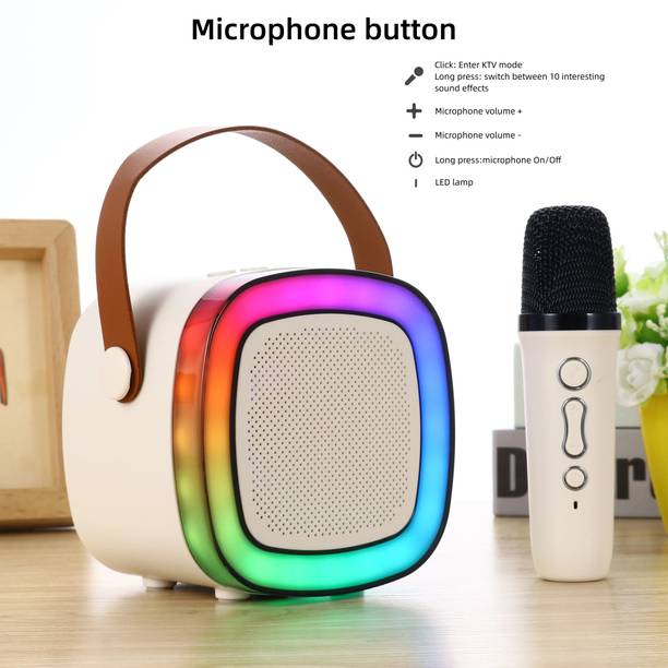 ENMORA Wireless Karaoke Speaker with Intelligent Square(Multicolor)GDJ7 56 W Bluetooth Home Audio Speaker