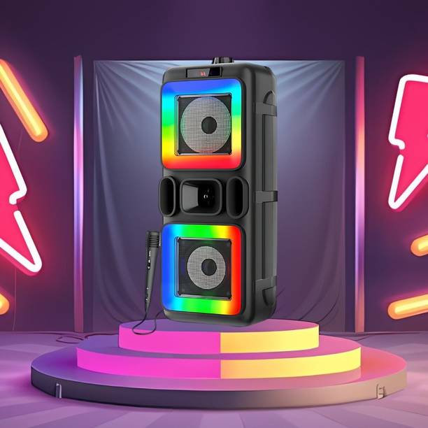 FRONY DJ Box 40W Bluetooth Speaker with FM Radio, Mic & RGB Light Party SpeakerCV329 40 W Bluetooth Party Speaker