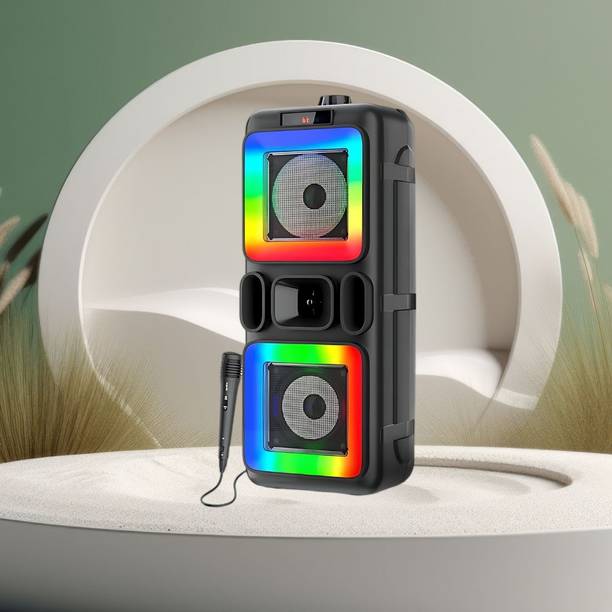 FRONY DJ Box 40W Bluetooth Speaker with FM Radio, Mic & RGB Light Party SpeakerCV306 40 W Bluetooth Party Speaker