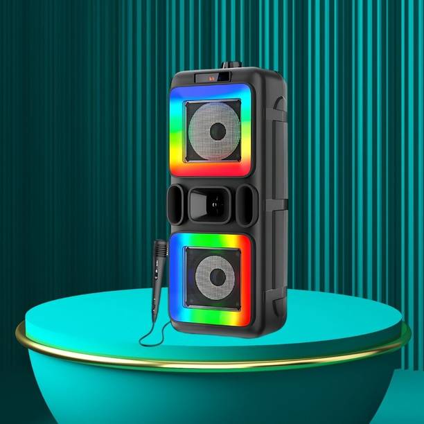GUGGU DJ Box 40W Bluetooth Speaker with FM Radio, Mic & RGB Light Party SpeakerQA298 40 W Bluetooth Party Speaker