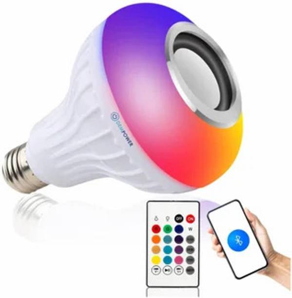 4uonly Led Bulb Bluetooth Speaker Music Light B22 LED White + RGB Light MKL33 56 W Bluetooth Party Speaker